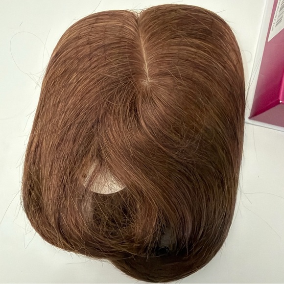 Emmor Human Hair Toppers Hairpiece Wiglet Women 12 Inch NO BANGS Brown NEW - Picture 7 of 8